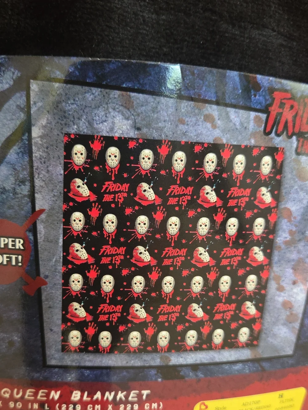 Jason Red Hockey Mask Throw Blanket